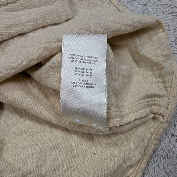 Wilfred Shirt Womens S Yellow Button Up Oversized Sail Boyfriend Cotton Gauze - Picture 9 of 10